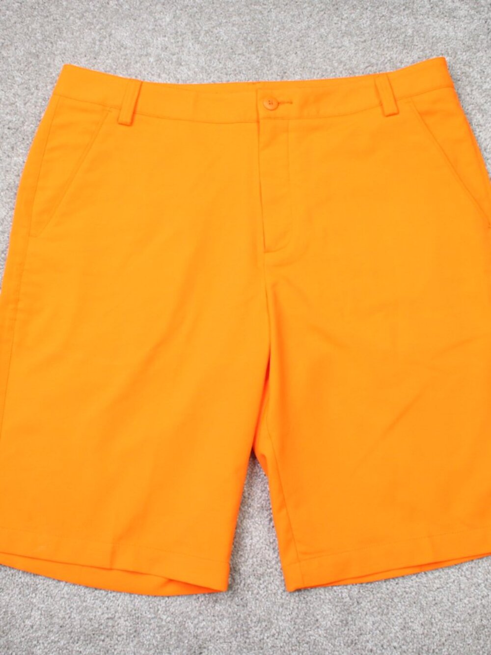 Puma Shorts Mens 36 Orange Tech DryCell Performance 11" Golf Flat Front Stretch